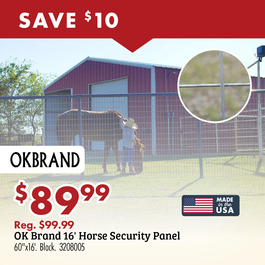 ON SALE! OKBRAND $26.99 Reg. $32.99-34.99 OK Brand Cattle Panel 16'x55". 10 line. 3274120