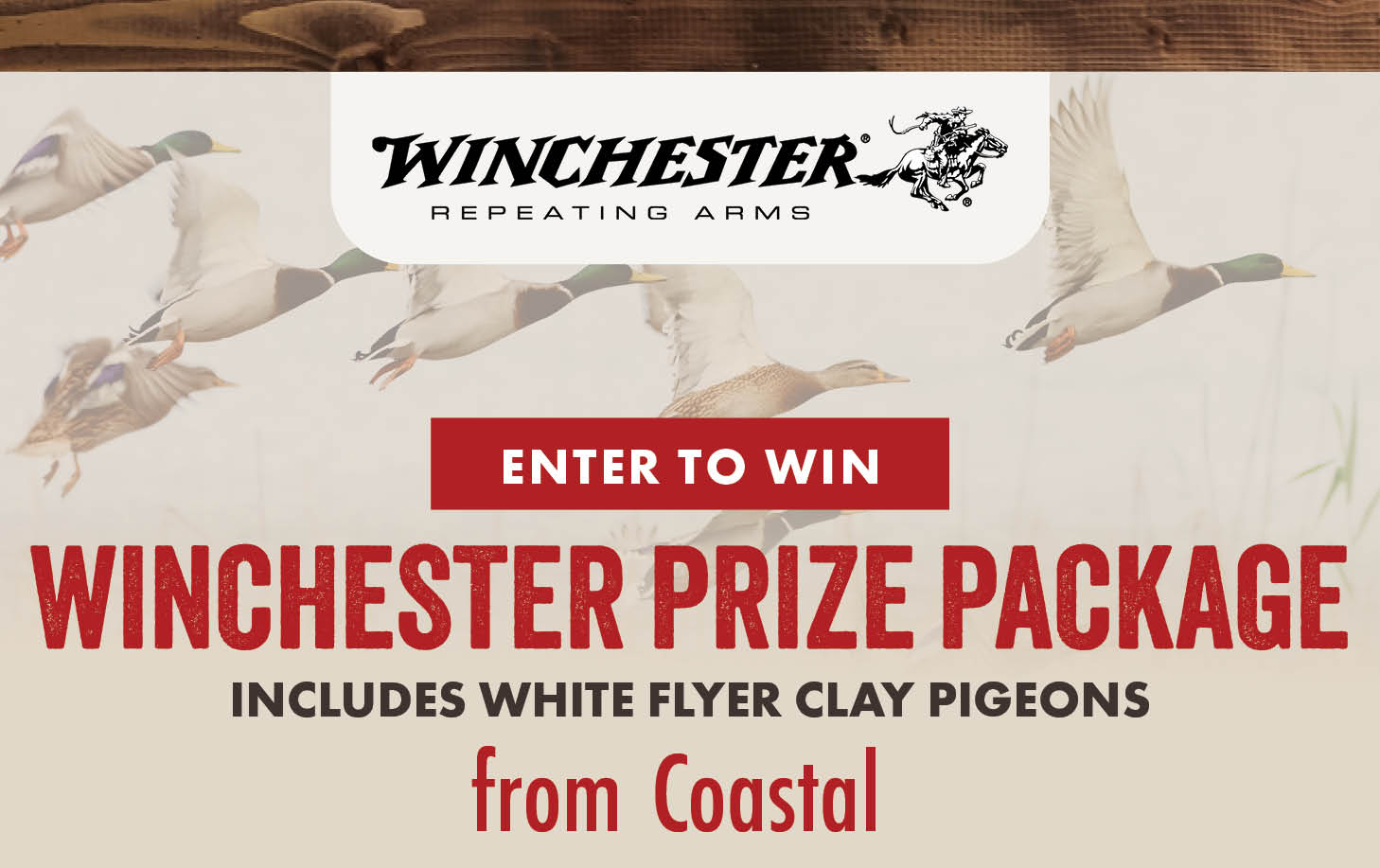 WINCHESTER REPEATING ARMS ENTER TO WIN WINCHESTER PRIZE PACKAGE INCLUDES WHITE FLYER CLAY PIGEONS from Coastal